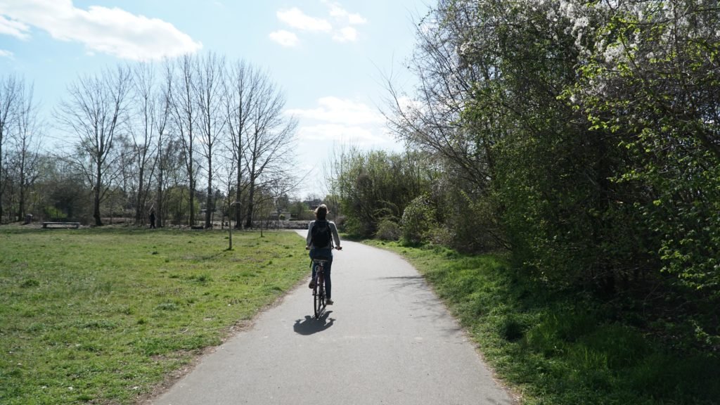 Circuit à vélo le long du mur de Berlin