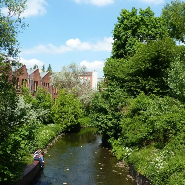 La rivière Panke dans le quartier de Wedding